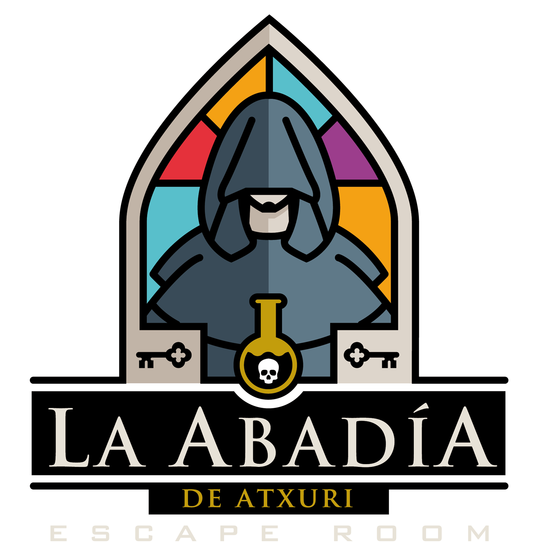 La abadía de Atxuri Bilbao logo claro | Escape room